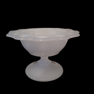 anchor hocking valgest klaasist (piimklaas) jalaga kompotikauss või magustoidupokaal