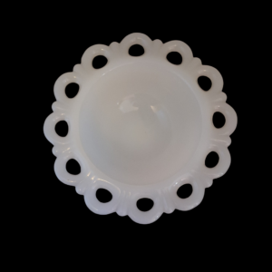 anchor hocking valgest klaasist (piimklaas) jalaga kompotikauss või magustoidupokaal