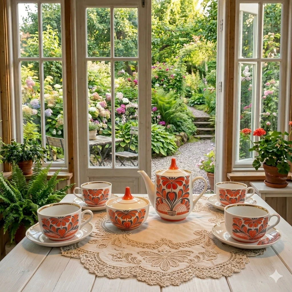 Haruldane Borisłavi serviisi suhkrutoos "Tulipunane lilleke"– Аленький цветочек" - Image 4