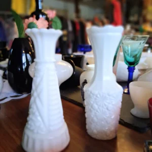 anchor hocking "stars & bars" piimklaasist vaas