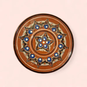 traditsiooniline bulgaaria keraamiline seinataldrik – troyan käsitöö