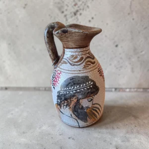 Avaleht antiik stiilis keraamiline dekoratiivkann – käsitööna valminud vintage vaas